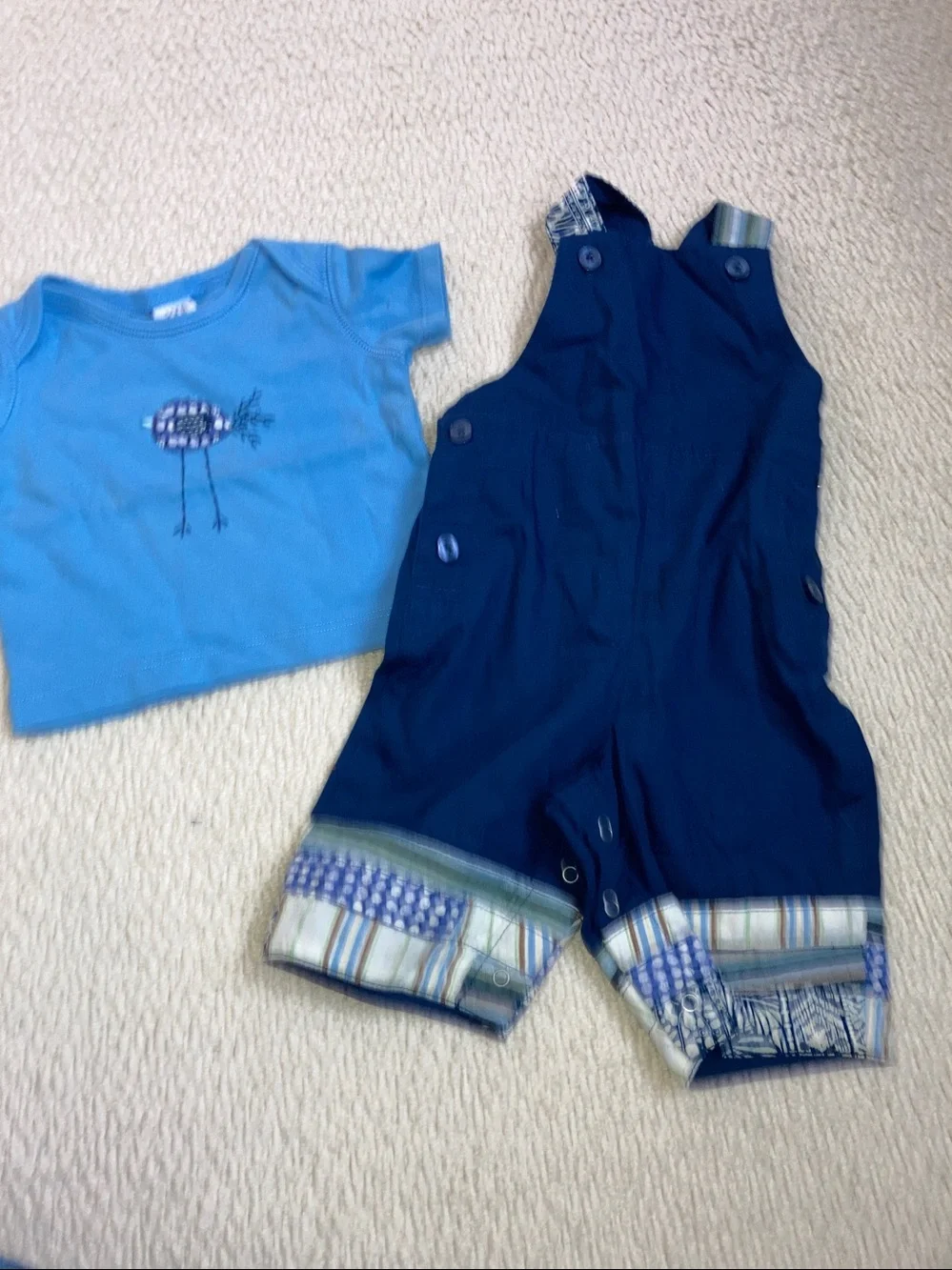 NWT Baby Gap Overalls And Bird Tee Size Newborn